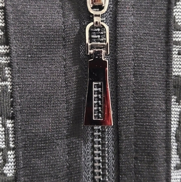 TRÏBE Full zippered Black & Gray Dress Jacket Coat Size Small NWT - Picture 7 of 8